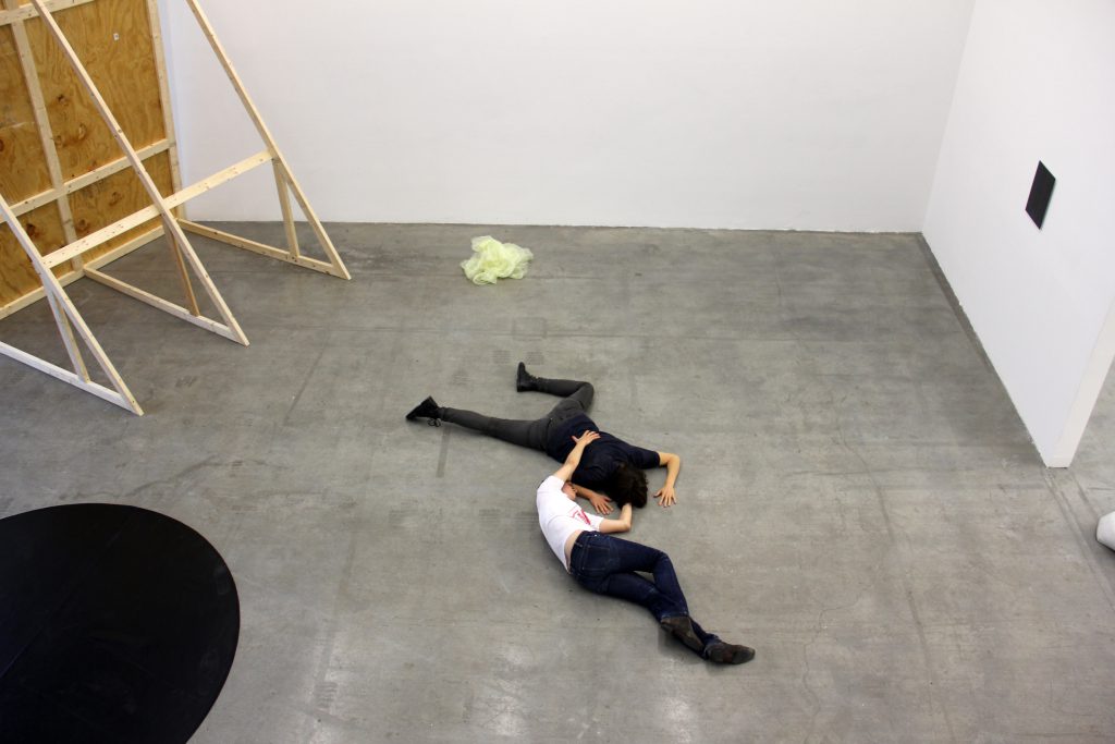 I am not quite sure. This is an arduous terrain (2013). Here Malin Arnell with Ulrike Müller. 